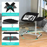 Altura ajustável Notebook Mesa, Mesa do Computador, Stand Table with Wheel, Mesa de cabeceira, Sofá e Cama, Mobília do quarto, HWC