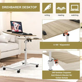 Altura ajustável Notebook Mesa, Mesa do Computador, Stand Table with Wheel, Mesa de cabeceira, Sofá e Cama, Mobília do quarto, HWC