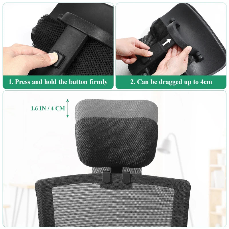 Almohada para la cabeza con altura y ángulo ajustables para silla ejecutiva ergonómica, reposacabezas de oficina, soporte para la cabeza, accesorio 