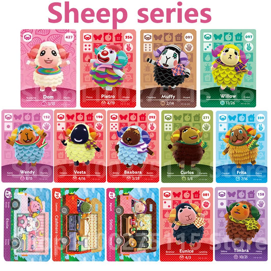 Amibo Leaf Animais Cruzando Novos Horizontes Cartão Para Sheep Villagers New Leaf Series Amxxbo NFC Cartões Dom Tags para NS Switch Wii U