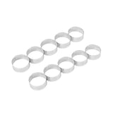 Stainless Steel Tart Ring, Baking Donut Tools, Perforated Heat Resistant, Round Cake, Mousse, 5cm, 10 Packs 