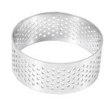 Stainless Steel Tart Ring, Baking Donut Tools, Perforated Heat Resistant, Round Cake, Mousse, 5cm, 10 Packs 