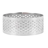 Stainless Steel Tart Ring, Baking Donut Tools, Perforated Heat Resistant, Round Cake, Mousse, 5cm, 10 Packs 