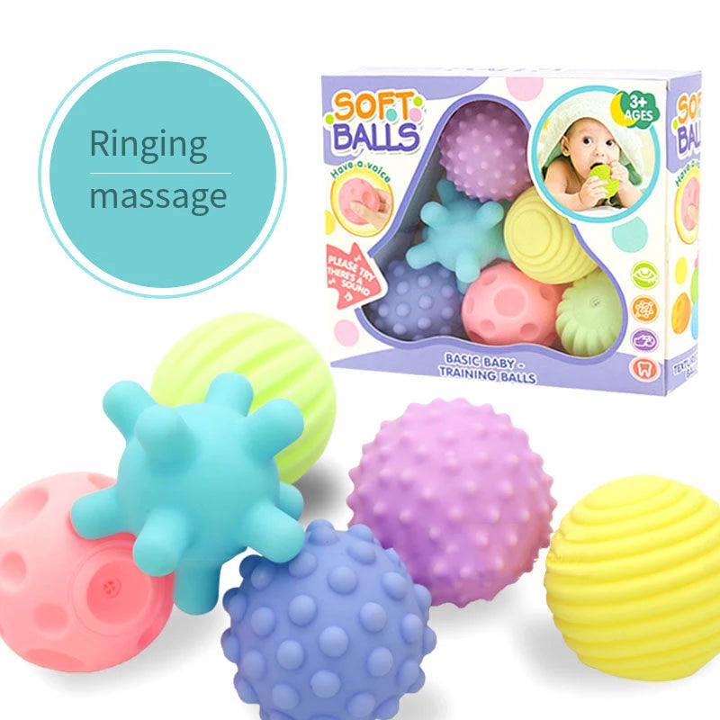 Baby Grip Ball Hair Ring, Infant Toy, Soft Rubber Ball, Gripper Ring, Can Bite 