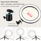 Anillo de luz LED para selfies de 10 pulgadas con enchufe USB, iluminación de 3 tonos, luz para fotografía, grabación de video, transmisión en vivo, luz de relleno 