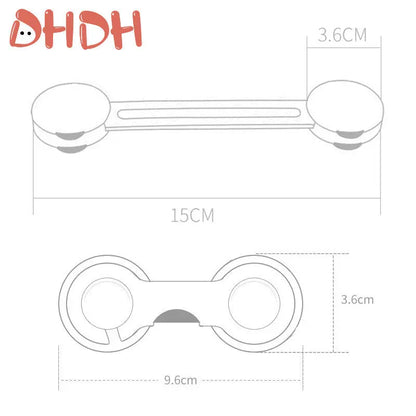 Anti-Belinching Hand Cabinet Drawer Locks, fivela de segurança de plástico branco para crianças, segurança do bebê