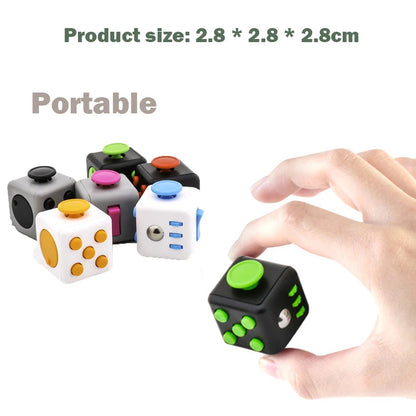 Anti-Irritability Decompression Toy, Hand Pinching, Anxiety Relief, Playable Fingertip Dice, Magic Cube, 6 Sides 