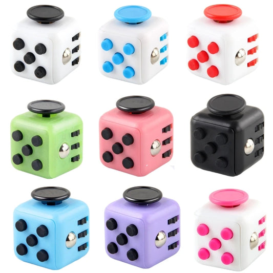 Juguete de descompresión antiirritabilidad, pinzamiento de manos, alivio de la ansiedad, dados para jugar con la punta de los dedos, cubo mágico de 6 caras 