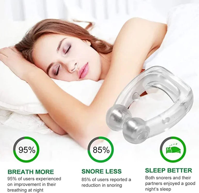 Anti Ronco Clipes Nariz Silicone, Bandeja Magnética Sono, Sleeping Aid, Melhorar o sono, Fácil respirar, Apnéia Guarda, Dispositivos Noturnos