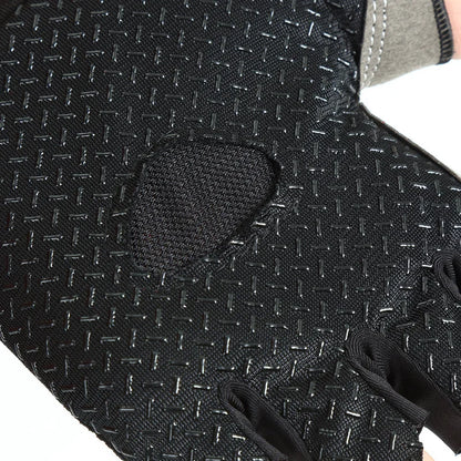 Guantes antideslizantes de medio dedo para hombre y mujer, con mancuernas, transpirables, elásticos, resistentes a los golpes, para ejercicio, deportes, ciclismo y bicicleta. 