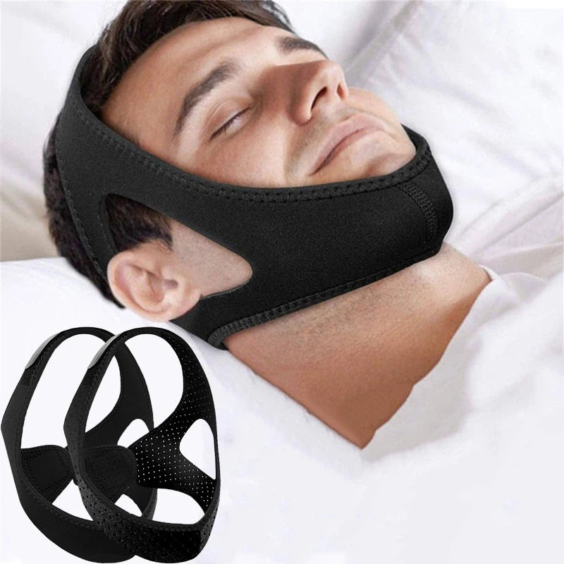 Cinturón antirronquidos para hombres y mujeres, correa para la barbilla, soporte para dormir, vendaje para la mandíbula, protector antirronquidos, herramientas de salud 