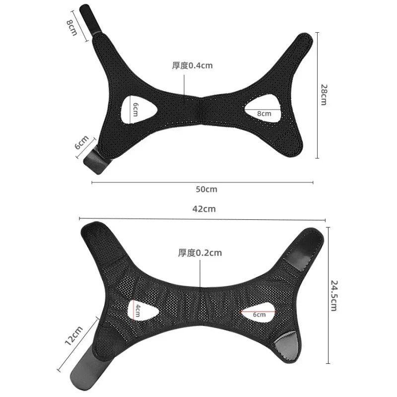 Cinturón antirronquidos para hombres y mujeres, correa para la barbilla, soporte para dormir, vendaje para la mandíbula, protector antirronquidos, herramientas de salud 