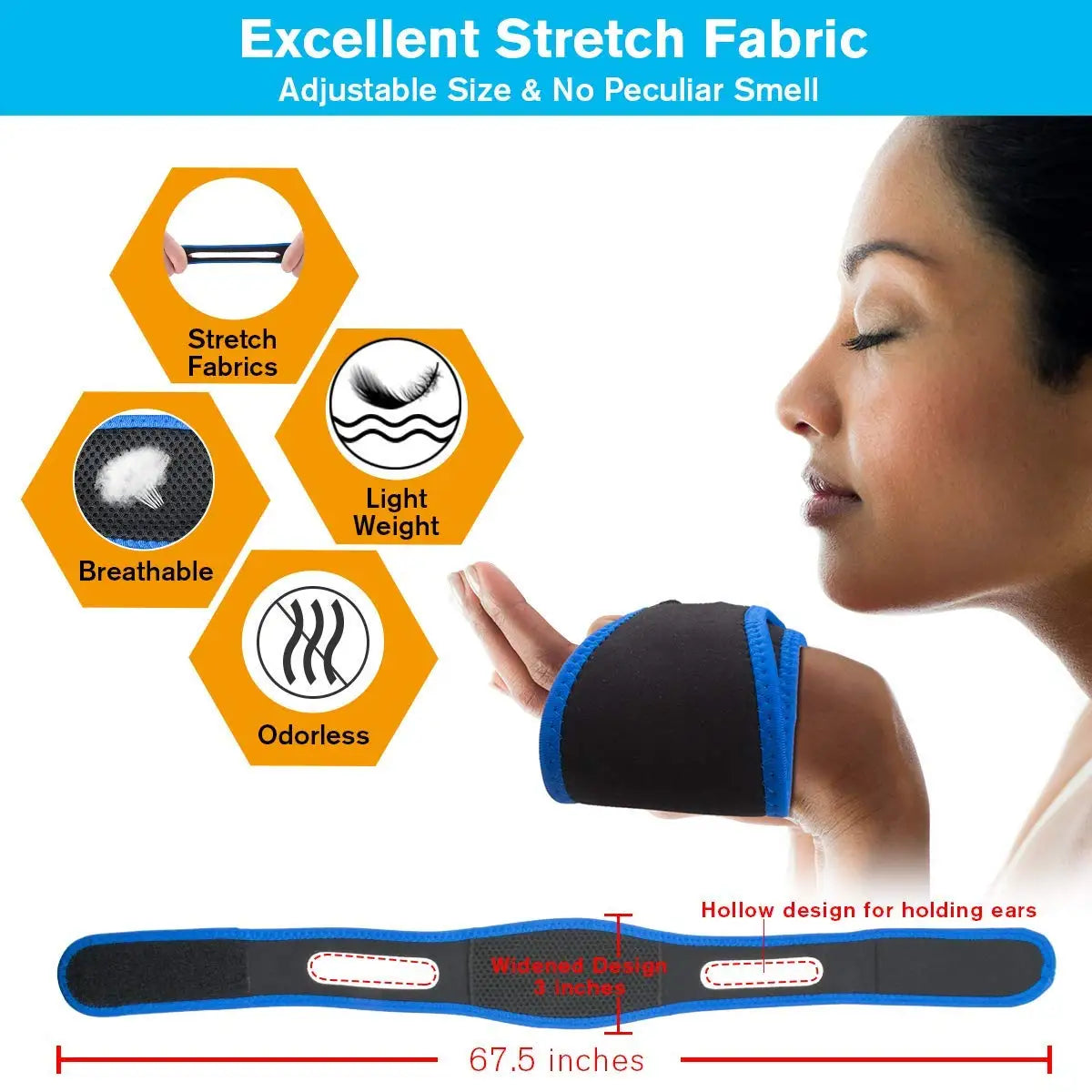 Anti Snoring Triangle Chin Strap for Men and Women, Mouth Guard, Snore Stopper, Sleeping Bandage, Better Breathing Health, Triangle Gifts 