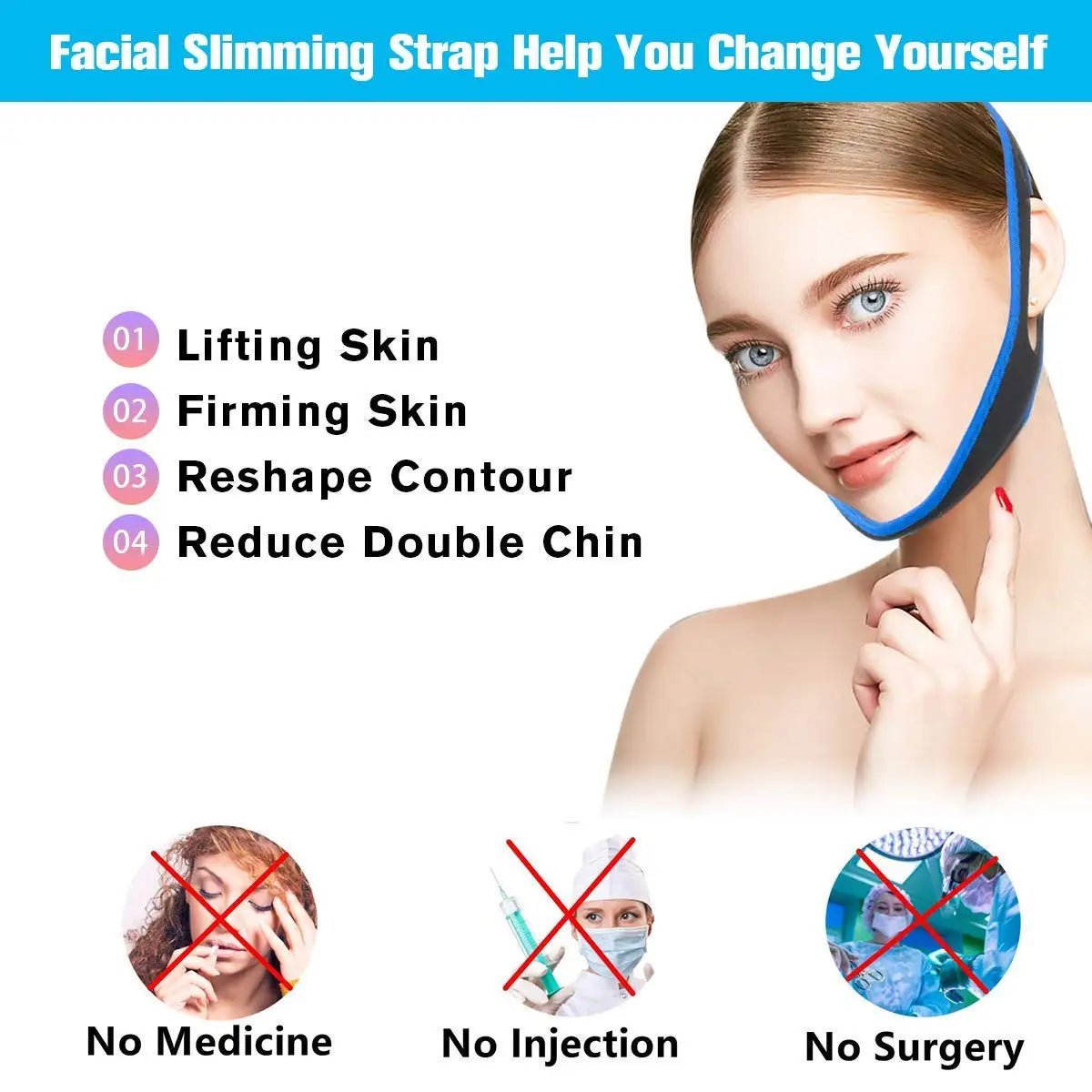 Anti Snoring Triangle Chin Strap for Men and Women, Mouth Guard, Snore Stopper, Sleeping Bandage, Better Breathing Health, Triangle Gifts 
