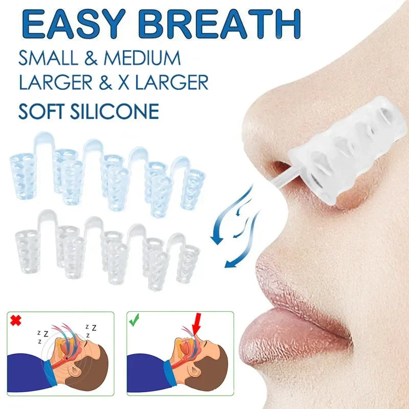 Pinza nasal antirronquidos para la apnea, dispositivo respiratorio antirronquidos, dispositivo para dejar de roncar, equipo para dormir, dispositivo para roncar 