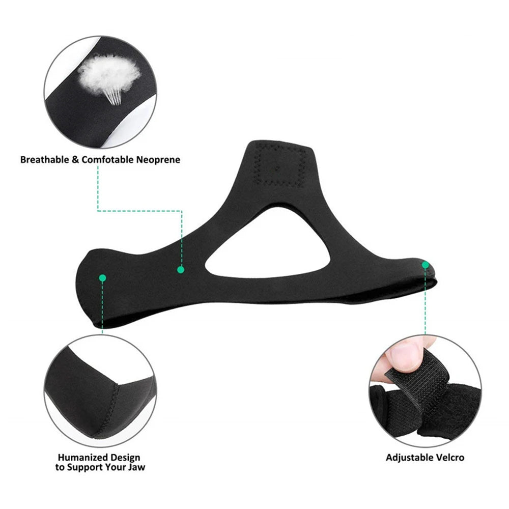 Anti-Snoring Chin Straps Skin-friendly Elastic Material Comfortable Wear Close to Mouth Reduce Snoring Health Care Stop Snoring Help 