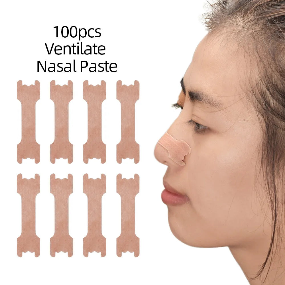 Anti-snoring nasal strips, easier breathing aid, breath reduce snoring, better sleep, health care, 100pcs 
