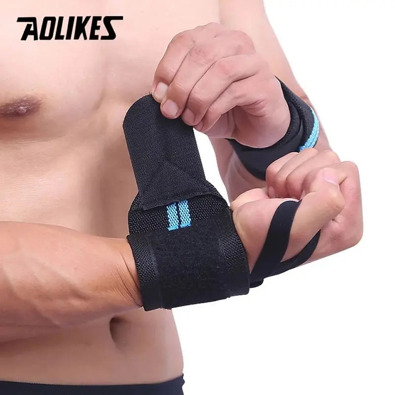 Aolikes 1pcs Wristband Wrist Support Weight Lifting Gym Training Wrist Support Braces Wraps Crossfit Powerlifting 