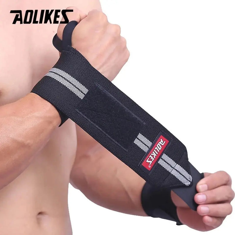 Aolikes 1pcs Wristband Wrist Support Weight Lifting Gym Training Wrist Support Braces Wraps Crossfit Powerlifting 