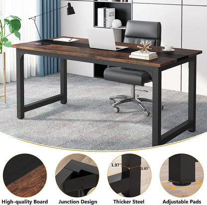 Apara-grande mesa moderna do computador para escritório, mesa de estudo, escrivaninha, estação de trabalho para casa