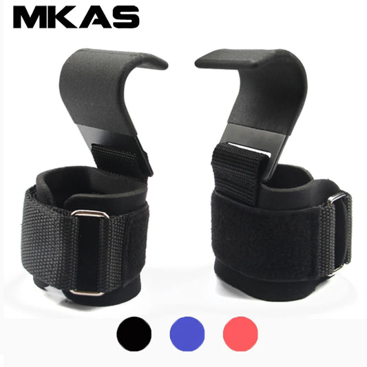 Weight Lifting Hook Grips with Wrist Wraps, Hand Strap, Fitness Gym, Pull-Ups, Power Lifting Gloves 