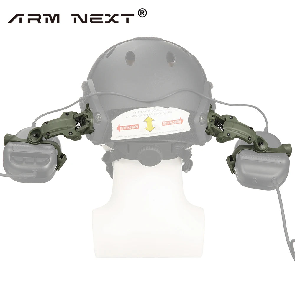 Shooting Headset with Multiple Angle Rotation, Bow Rail Adapter, Accessories Suitable for Tactical Headsets, EARMOR M31,M32,M30,M32H, 1-10 PCS 
