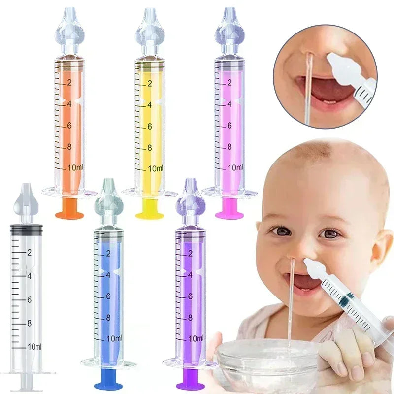 Baby Needle Tube Nasal Aspirador Seringa, Nose Cleaner, Kids Rhinitis, Lavadora nasal, Reutilizável, Lavagem com Irrigador para Criança