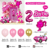 Balão Garland Arch Kit para Decoração, Rosa Vermelha, Foil Ball, Princesa, Aniversário, Baby Shower, Girl, Party Supplies, 97pcs