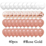 Confetti Latex Balloon for Party Decorations, Blue, Pink, Gold, Birthday, Baby Shower, Wedding, 12in, 40pcs per set 