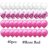 Confetti Latex Balloon for Party Decorations, Blue, Pink, Gold, Birthday, Baby Shower, Wedding, 12in, 40pcs per set 