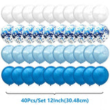 Confetti Latex Balloon for Party Decorations, Blue, Pink, Gold, Birthday, Baby Shower, Wedding, 12in, 40pcs per set 