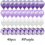 Confetti Latex Balloon for Party Decorations, Blue, Pink, Gold, Birthday, Baby Shower, Wedding, 12in, 40pcs per set 