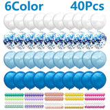 Confetti Latex Balloon for Party Decorations, Blue, Pink, Gold, Birthday, Baby Shower, Wedding, 12in, 40pcs per set 