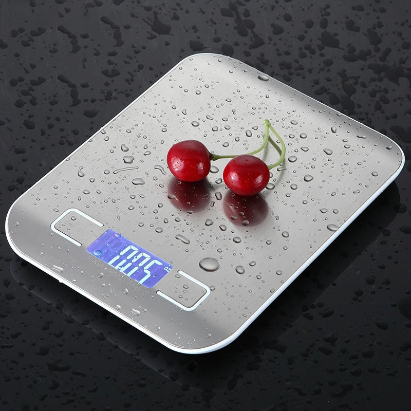5kg/10kg Digital Kitchen Scale LCD Display Stainless Steel Electronic Scale Home Jewelry Food Snacks Baking Weighing Tools 