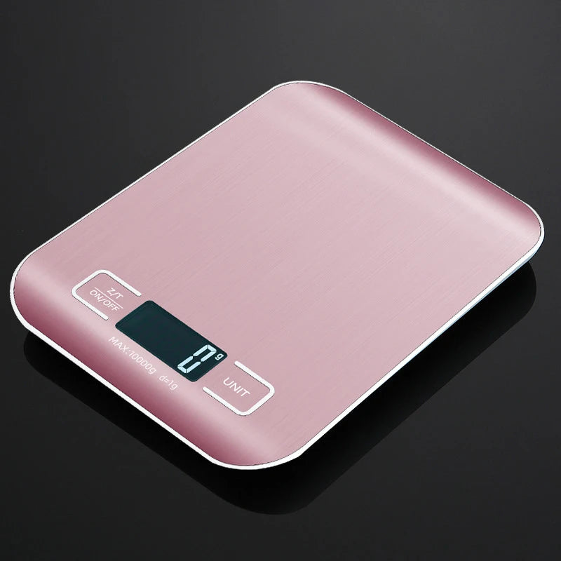 5kg/10kg Digital Kitchen Scale LCD Display Stainless Steel Electronic Scale Home Jewelry Food Snacks Baking Weighing Tools 