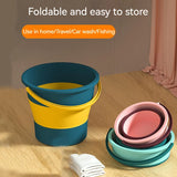 Portable Folding Wash Bucket Household Car Use Plastic Thickened Folding Bucket for Outdoor Fishing 