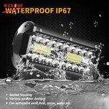 Barra de luz LED para carro, projectores 4x4 offroad, lâmpada de nevoeiro, 12V, farol de diodo 24V, caminhão, fazenda, trator, barco, SUV, ATV, luz de trabalho