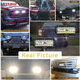Barra de luz LED para carro, projectores 4x4 offroad, lâmpada de nevoeiro, 12V, farol de diodo 24V, caminhão, fazenda, trator, barco, SUV, ATV, luz de trabalho