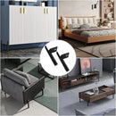 Base de silla personalizada de 4 piezas, con textura negra mate, accesorios para muebles, elegante sofá de hierro y metal, 15 cm y 20 cm. 