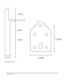 Base de silla personalizada de 4 piezas, con textura negra mate, accesorios para muebles, elegante sofá de hierro y metal, 15 cm y 20 cm. 