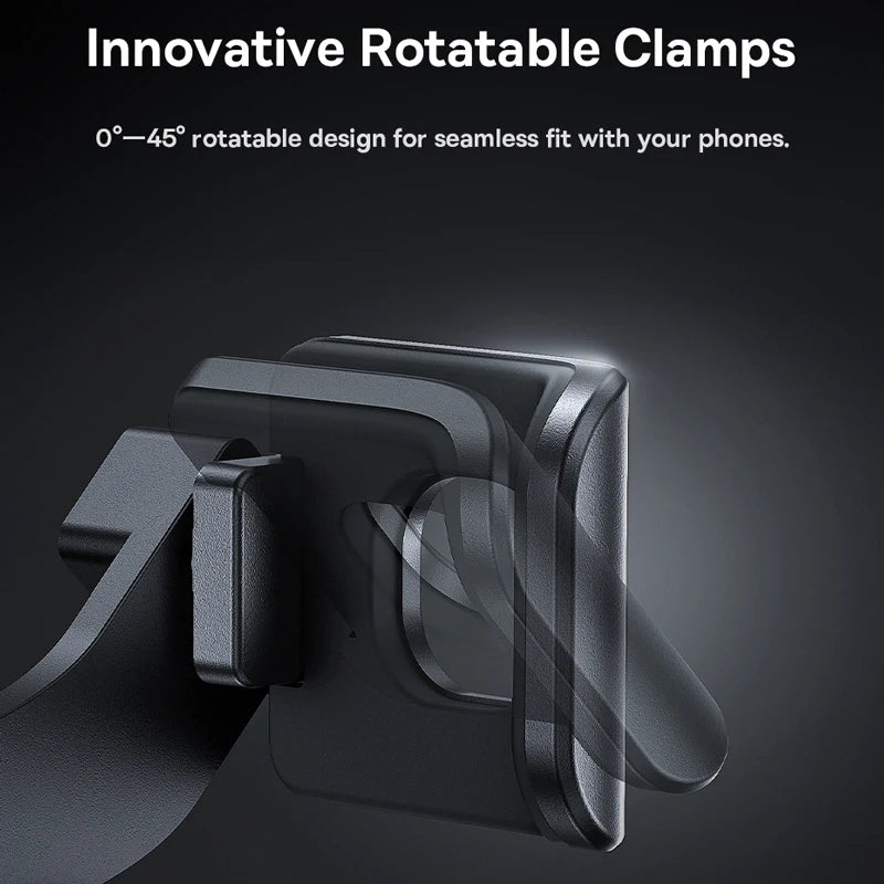 Baseus - Soporte para iPhone en el coche, soporte para rejilla de ventilación, soporte de gravedad para teléfono móvil, soporte flexible para GPS 