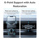 Baseus - Soporte para iPhone en el coche, soporte para rejilla de ventilación, soporte de gravedad para teléfono móvil, soporte flexible para GPS 