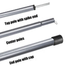 Bastones de trekking telescópicos, ligeros, ajustables y plegables, para acampar, senderismo, con toldo, 2 m, juego de 2 