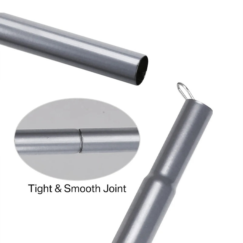 Bastones de trekking telescópicos, ligeros, ajustables y plegables, para acampar, senderismo, con toldo, 2 m, juego de 2 