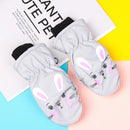Guantes de invierno para bebés y niños, cálidos, gruesos, resistentes al viento, con dibujos de conejos, de dedos completos, para niños pequeños, niñas de 0 a 5 años 