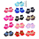 Guantes de invierno de punto a rayas para bebés, niños y niñas, de dedo completo, para exteriores, accesorios para niños de 1, 2, 3, 4 y 5 años 
