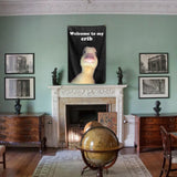 Welcome to My Crib Flag, Funny Flags with 4 Shiny Brass Grommets for Dorm Room Tapestry, Home College Decor, 2x3 Feet 