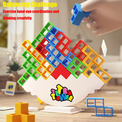 Blocos de empilhamento para crianças, Tetra Tower, Balance Game, Building Blocks, Puzzle Board, Assembly Bricks, Brinquedos educativos, Hot