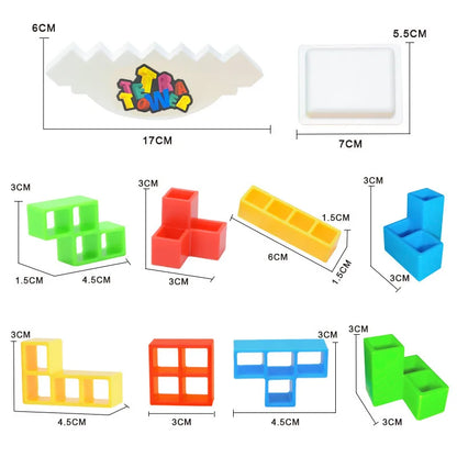 Blocos de empilhamento para crianças, Tetra Tower, Balance Game, Building Blocks, Puzzle Board, Assembly Bricks, Brinquedos educativos, Hot