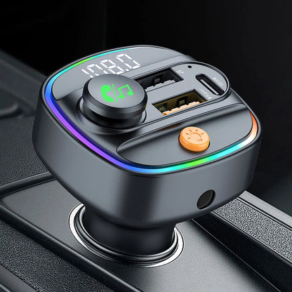 Bluetooth 5.3 FM Transmitter Handsfree Car AUX Radio Modulator MP3 Player with 22.5W &amp; PD30W Fast Charge Adapter Car Accessories 